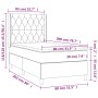Cama box spring colchón y luces LED tela azul 80x200 cm de vidaXL, Camas y somieres - Ref: Foro24-3138515, Precio: 382,08 €, ...