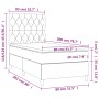 Cama box spring con colchón tela azul 80x200 cm de vidaXL, Camas y somieres - Ref: Foro24-3141975, Precio: 364,45 €, Descuent...