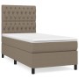 Cama box spring con colchón tela gris taupe 90x200 cm de vidaXL, Camas y somieres - Ref: Foro24-3141989, Precio: 387,32 €, De...