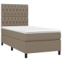 Cama box spring con colchón tela gris taupe 90x200 cm de vidaXL, Camas y somieres - Ref: Foro24-3141989, Precio: 387,32 €, De...