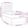 Cama box spring con colchón tela gris taupe 90x200 cm de vidaXL, Camas y somieres - Ref: Foro24-3141989, Precio: 387,32 €, De...