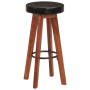 Taburetes de cocina 2 uds cuero auténtico madera maciza acacia de vidaXL, Taburetes de cocina - Ref: Foro24-348165, Precio: 1...