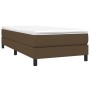 Cama box spring con colchón tela marrón oscuro 80x200 cm de vidaXL, Camas y somieres - Ref: Foro24-3144032, Precio: 278,81 €,...