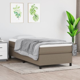 Cama box spring con colchón tela gris taupe 90x200 cm de vidaXL, Camas y somieres - Ref: Foro24-3144395, Precio: 303,87 €, De...