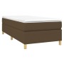 Cama box spring con colchón tela marrón oscuro 80x200 cm de vidaXL, Camas y somieres - Ref: Foro24-3144477, Precio: 275,95 €,...