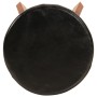 Taburetes de cocina 2 uds cuero auténtico madera maciza acacia de vidaXL, Taburetes de cocina - Ref: Foro24-348165, Precio: 1...