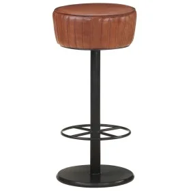 Brauner Küchenhocker aus echtem Leder von vidaXL, Küchenhocker - Ref: Foro24-321871, Preis: 129,92 €, Rabatt: %