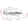 Sofá cama nido terciopelo gris claro 90x190 cm de vidaXL, Camas y somieres - Ref: Foro24-3197784, Precio: 251,67 €, Descuento: %
