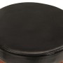 Taburetes de cocina 2 uds cuero auténtico madera maciza acacia de vidaXL, Taburetes de cocina - Ref: Foro24-348165, Precio: 1...