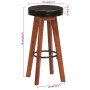 Taburetes de cocina 2 uds cuero auténtico madera maciza acacia de vidaXL, Taburetes de cocina - Ref: Foro24-348165, Precio: 1...