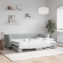 Sofá cama nido terciopelo gris claro 80x200 cm de vidaXL, Camas y somieres - Ref: Foro24-3197764, Precio: 250,63 €, Descuento: %