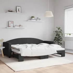 Sofá cama nido tela negro 80x200 cm de vidaXL, Camas y somieres - Ref: Foro24-3197185, Precio: 246,99 €, Descuento: %