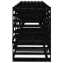 Cobertizo cuádruple para cubos de basura madera de pino negro de vidaXL, Soportes para contenedores de residuos - Ref: Foro24...