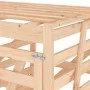 Cobertizo cuádruple para cubos de basura madera maciza de pino de vidaXL, Soportes para contenedores de residuos - Ref: Foro2...