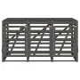 Cobertizo triple para cubos de basura madera maciza pino gris de vidaXL, Soportes para contenedores de residuos - Ref: Foro24...