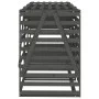 Cobertizo triple para cubos de basura madera maciza pino gris de vidaXL, Soportes para contenedores de residuos - Ref: Foro24...
