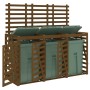 Cobertizo triple para cubos de basura madera pino marrón miel de vidaXL, Soportes para contenedores de residuos - Ref: Foro24...