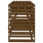 Cobertizo triple para cubos de basura madera pino marrón miel de vidaXL, Soportes para contenedores de residuos - Ref: Foro24...