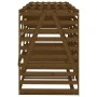 Cobertizo triple para cubos de basura madera pino marrón miel de vidaXL, Soportes para contenedores de residuos - Ref: Foro24...