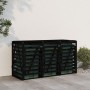 Cobertizo triple para cubos de basura madera maciza pino negro de vidaXL, Soportes para contenedores de residuos - Ref: Foro2...