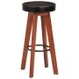 Taburetes de cocina 2 uds cuero auténtico madera maciza acacia de vidaXL, Taburetes de cocina - Ref: Foro24-348165, Precio: 1...