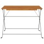 Mesa de cafetería plegable madera acacia y acero 100x54x71 cm en Mesas de jardín | Comprar online en Foru.es