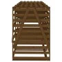 Cobertizo cuádruple para cubo de basura madera pino marrón miel de vidaXL, Soportes para contenedores de residuos - Ref: Foro...
