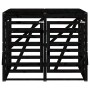 Cobertizo doble para cubos de basura madera maciza pino negro de vidaXL, Soportes para contenedores de residuos - Ref: Foro24...