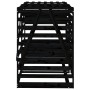 Cobertizo doble para cubos de basura madera maciza pino negro de vidaXL, Soportes para contenedores de residuos - Ref: Foro24...