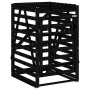 Cobertizo doble para cubos de basura madera maciza pino negro de vidaXL, Soportes para contenedores de residuos - Ref: Foro24...