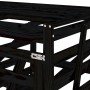 Cobertizo doble para cubos de basura madera maciza pino negro de vidaXL, Soportes para contenedores de residuos - Ref: Foro24...