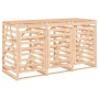 Cobertizo triple para cubos de basura madera maciza de pino de vidaXL, Soportes para contenedores de residuos - Ref: Foro24-3...