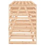 Cobertizo triple para cubos de basura madera maciza de pino de vidaXL, Soportes para contenedores de residuos - Ref: Foro24-3...