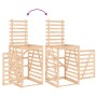 Cobertizo triple para cubos de basura madera maciza de pino de vidaXL, Soportes para contenedores de residuos - Ref: Foro24-3...