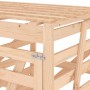 Cobertizo triple para cubos de basura madera maciza de pino de vidaXL, Soportes para contenedores de residuos - Ref: Foro24-3...