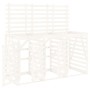 Cobertizo triple para cubos de basura madera maciza pino blanco de vidaXL, Soportes para contenedores de residuos - Ref: Foro...