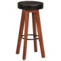 Taburetes de cocina 2 uds cuero auténtico madera maciza acacia de vidaXL, Taburetes de cocina - Ref: Foro24-348165, Precio: 1...