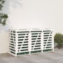 Cobertizo triple para cubos de basura madera maciza pino blanco de vidaXL, Soportes para contenedores de residuos - Ref: Foro...