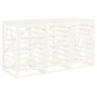 Cobertizo triple para cubos de basura madera maciza pino blanco de vidaXL, Soportes para contenedores de residuos - Ref: Foro...