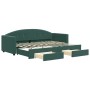 Sofá cama nido con cajones terciopelo verde oscuro 80x200 cm de vidaXL, Camas y somieres - Ref: Foro24-3197344, Precio: 286,3...