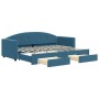 Sofá cama nido con cajones terciopelo azul 80x200 cm de vidaXL, Camas y somieres - Ref: Foro24-3197341, Precio: 284,10 €, Des...