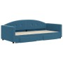 Sofá cama nido con cajones terciopelo azul 90x200 cm de vidaXL, Camas y somieres - Ref: Foro24-3197348, Precio: 289,41 €, Des...
