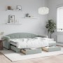 Sofá cama nido con cajones terciopelo gris claro 80x200 cm de vidaXL, Camas y somieres - Ref: Foro24-3197342, Precio: 288,78 ...
