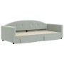 Sofá cama nido con cajones terciopelo gris claro 90x200 cm de vidaXL, Camas y somieres - Ref: Foro24-3197349, Precio: 278,92 ...