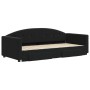 Sofá cama nido con cajones terciopelo negro 90x200 cm de vidaXL, Camas y somieres - Ref: Foro24-3197353, Precio: 280,15 €, De...
