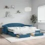 Sofá cama nido con cajones terciopelo azul 100x200 cm de vidaXL, Camas y somieres - Ref: Foro24-3197355, Precio: 291,77 €, De...