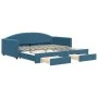 Sofá cama nido con cajones terciopelo azul 100x200 cm de vidaXL, Camas y somieres - Ref: Foro24-3197355, Precio: 291,77 €, De...