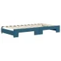 Sofá cama nido con cajones terciopelo azul 100x200 cm de vidaXL, Camas y somieres - Ref: Foro24-3197355, Precio: 291,77 €, De...