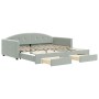 Sofá cama nido con cajones terciopelo gris claro 100x200 cm de vidaXL, Camas y somieres - Ref: Foro24-3197356, Precio: 304,59...