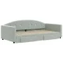 Sofá cama nido con cajones terciopelo gris claro 100x200 cm de vidaXL, Camas y somieres - Ref: Foro24-3197356, Precio: 300,24...